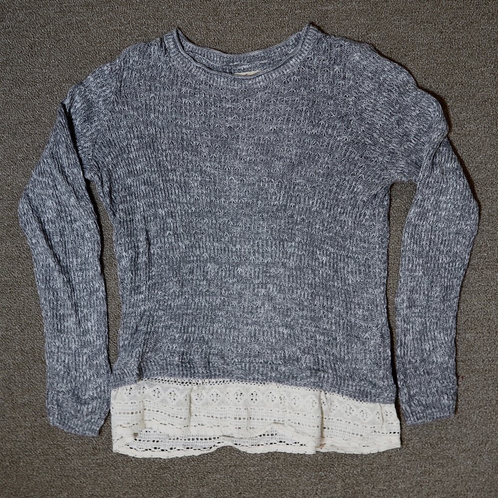Grey & White Knitted Sweater